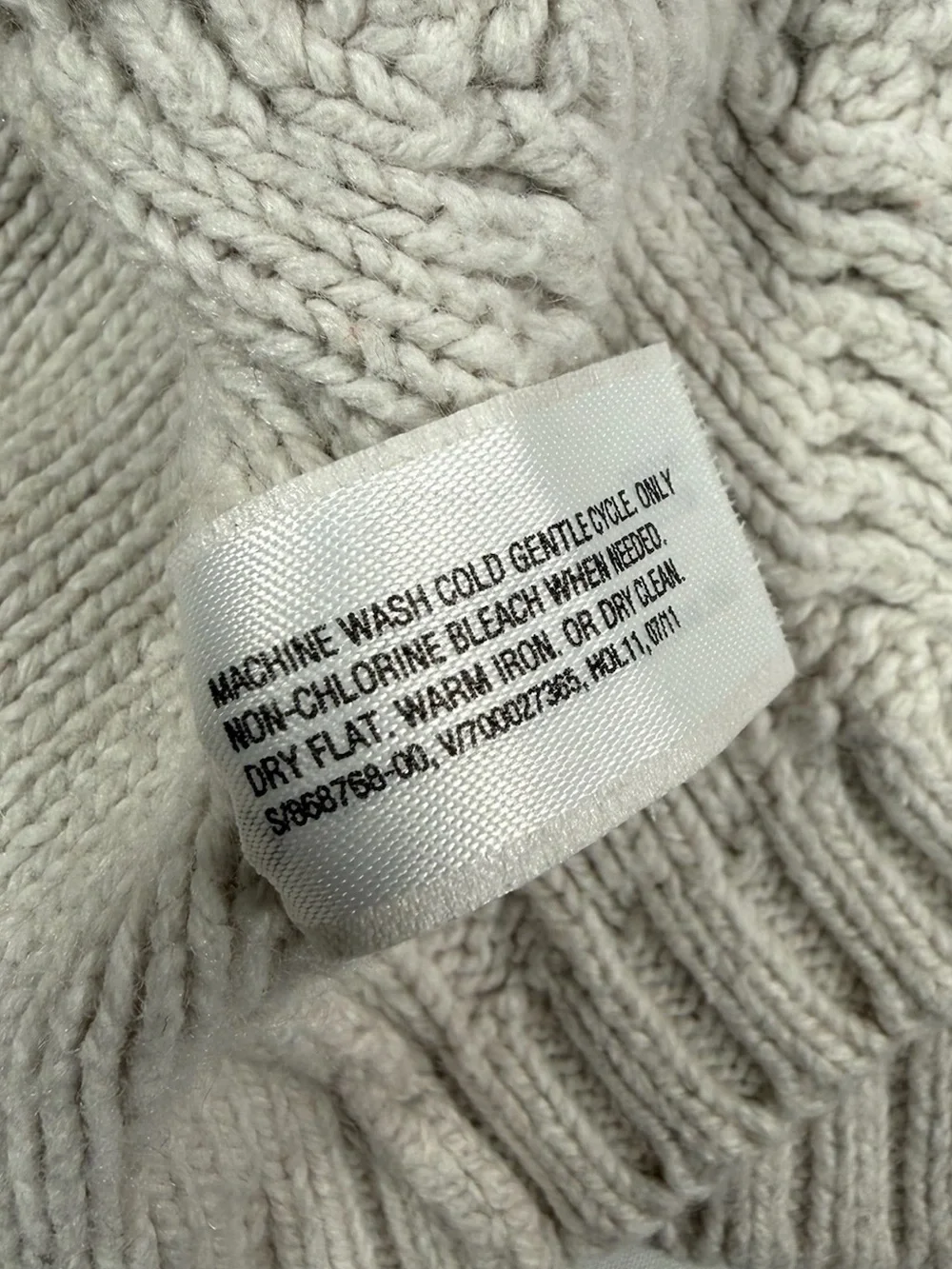 BABYGAP Fisherman Cable Knit Shawl Collar Cardigan Sweater 12-18M Coastal
